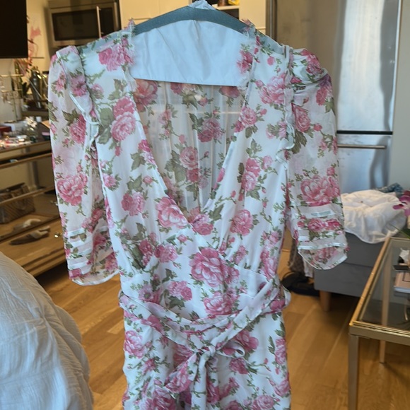 LoveShackFancy Arlo Mini Dress Rose print. Size 8. - Picture 8 of 13